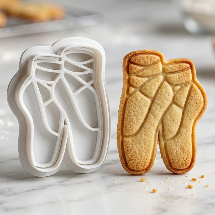 Cortador Biscoito Sapatilha Bailarina Confeitaria Fondant Pasta Americana Alta Precisão Sustentável
