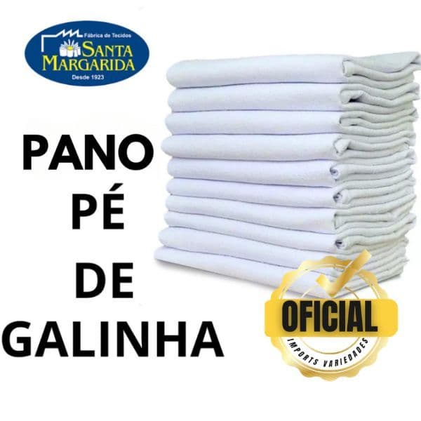 KIT 10 PANOS PP 24 SANTA MARGARIDA Pé de Galinha  Legitimo Cozinha e Decoração