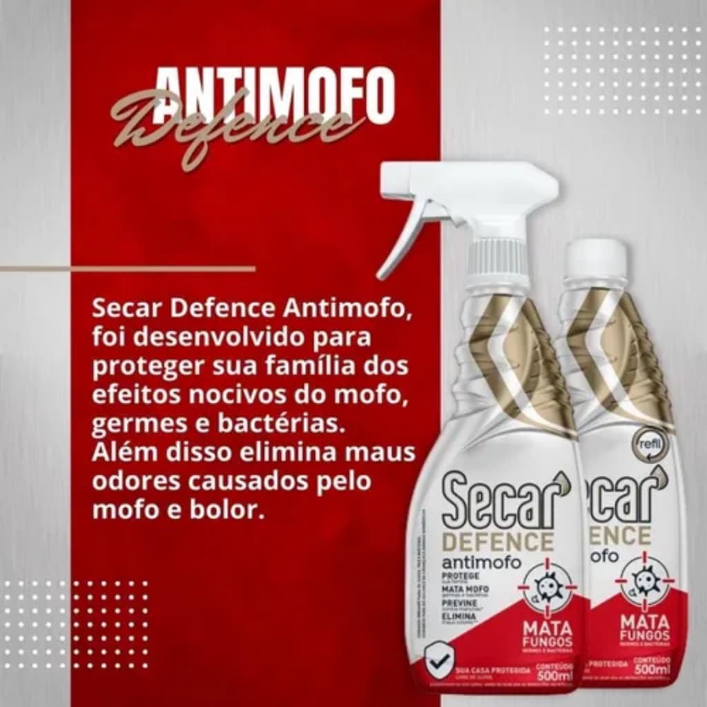 Kit anti mofo Secar + refil 500ml cada