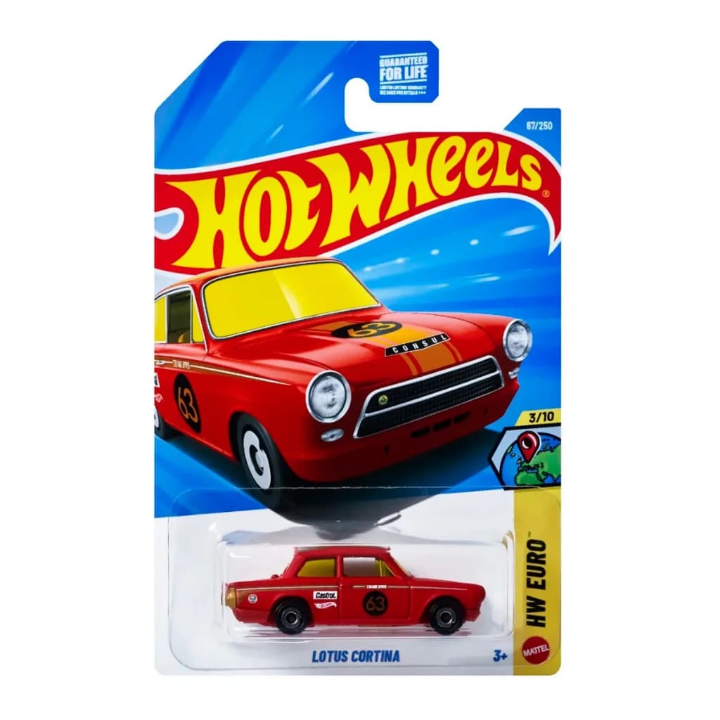 Carrinho Hot Wheels Lotus Cortina Vermelho - JJJ34
