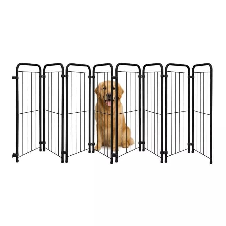 Portão Cercado Aramado Pet Segurança Portátil Dobrável 98cm Cachorro Cercadinho Criança