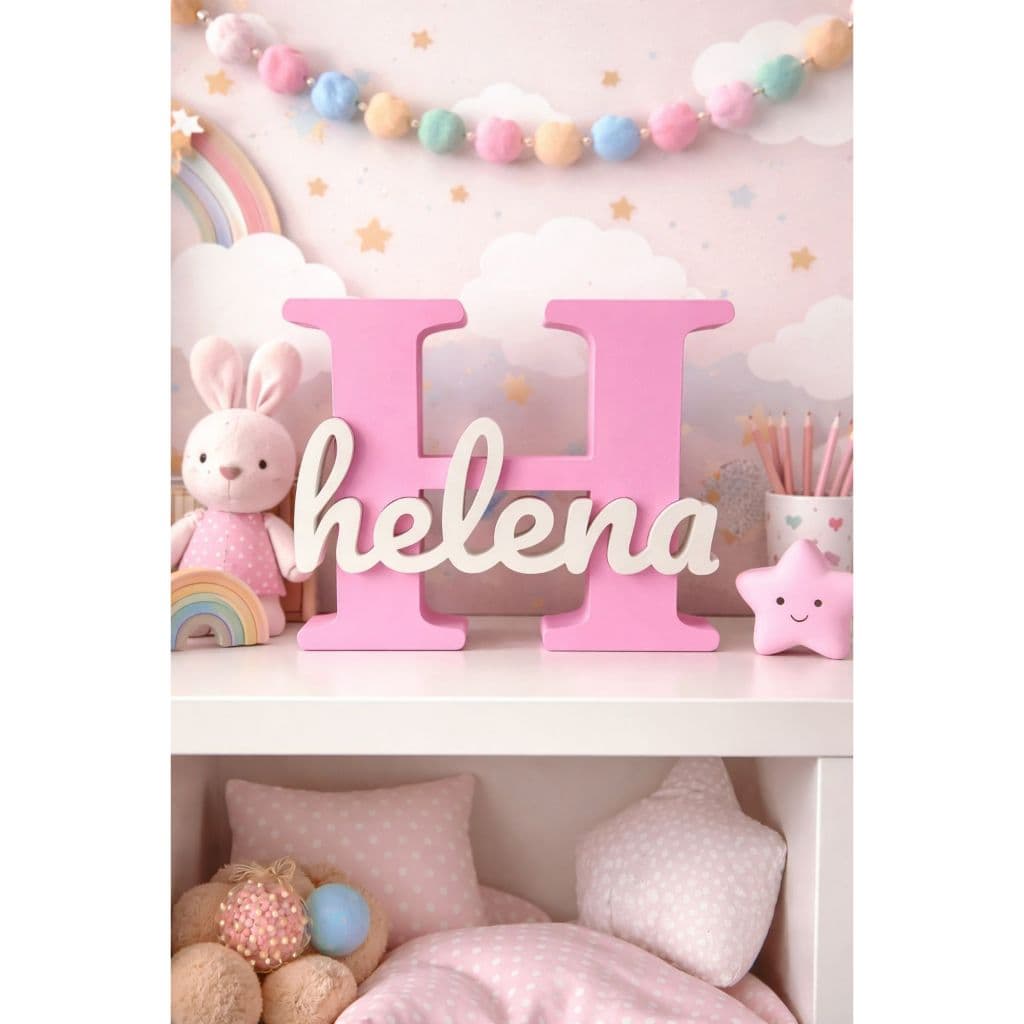 Letra Inicial Personalizada com Nome para Decoração / Letreiro Personalizado Nome / Presente Infantil