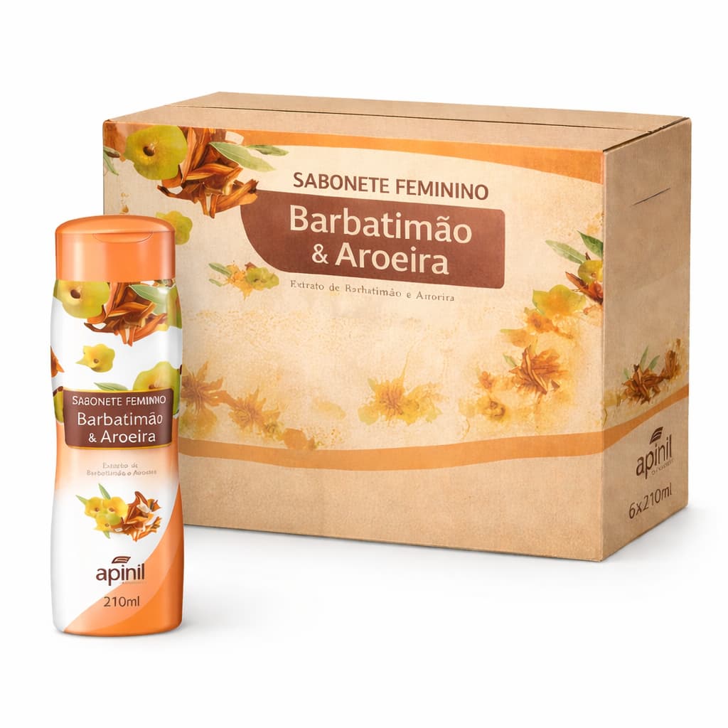 SABONETE ÍNTIMO BARTIMÃO E AROEIRA 200ML APINIL 01 UNIDADE