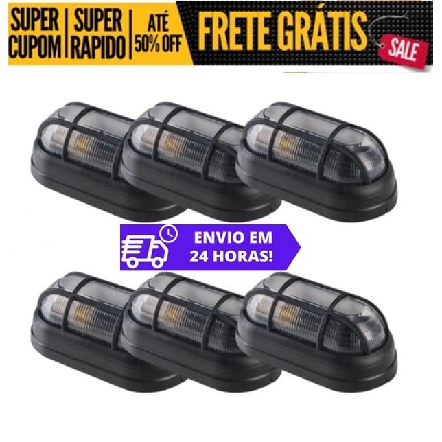 LIQUIDAÇÃO IMPERDIVEL Kit de 10 20 e 30 Arandela TARTARUGA C/Grade Soquete De Louça Top