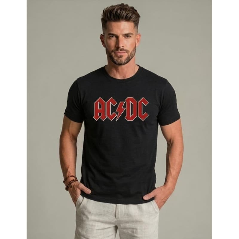 Camiseta Masculina AC/DC Rock n' Roll 100% Algodão Premium