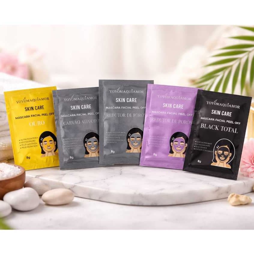 YOYOMAQUIAMOR - Máscara Facial Peel Off - Kit 5 Máscara SKIN CARE