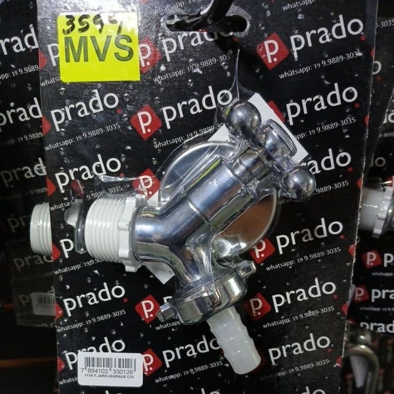 Prado torneira jardim cromada 45 graus c33 metal