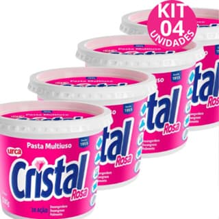 4 Un Pasta Multiuso Cristal Rosa500g Limpeza Geral