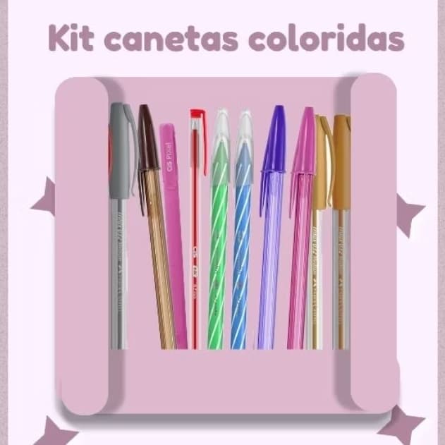 kit de canetas coloridas sortidas - diversas e aleatórias de alta qualidade