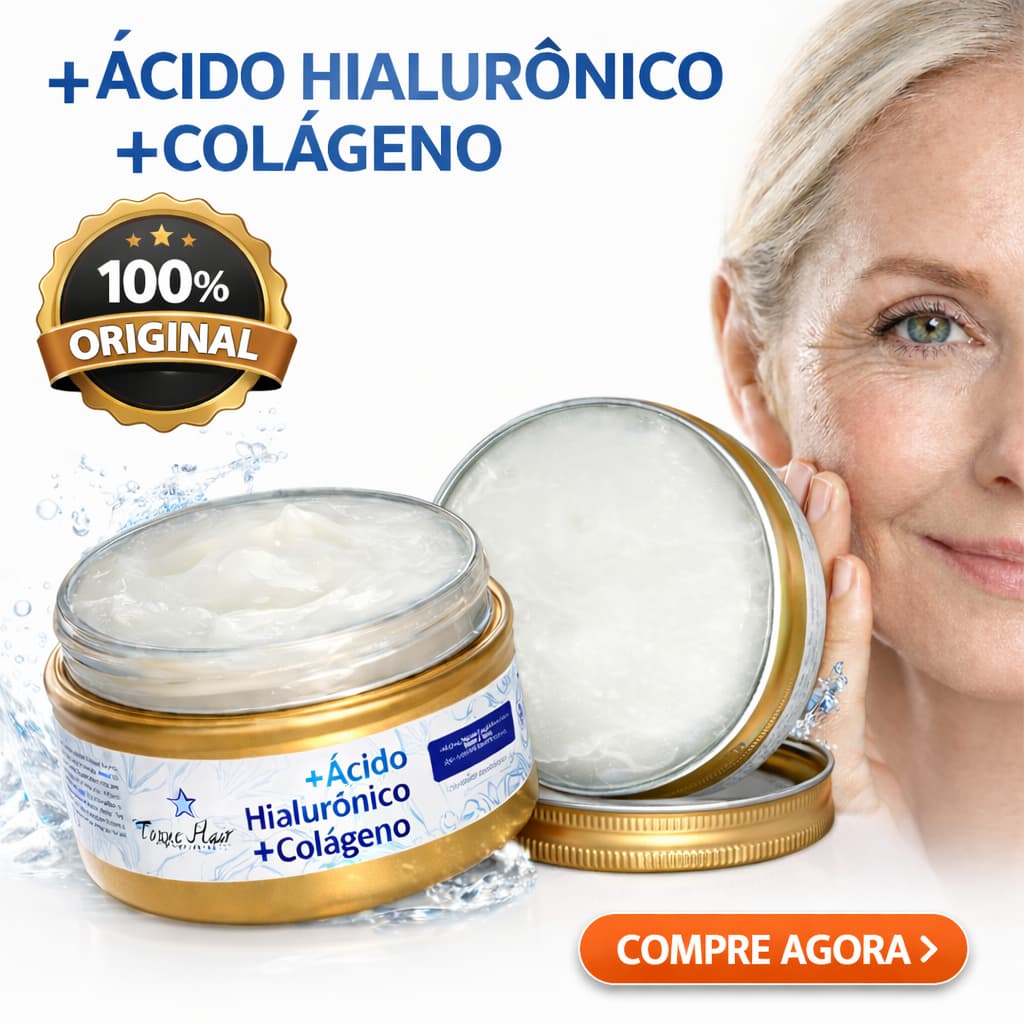 Acido Hialuronico +Colageno rejuvenescimento facial  para rugas linhas de expressao seu rosto mais jovem macio iluminado
