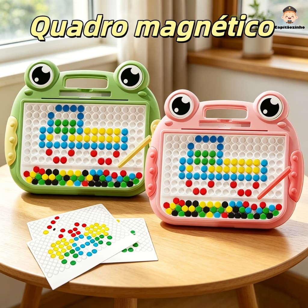Lousa Mágica Caneta Magnética prancheta Infantil Educativo Autismo Cartelas Desenho