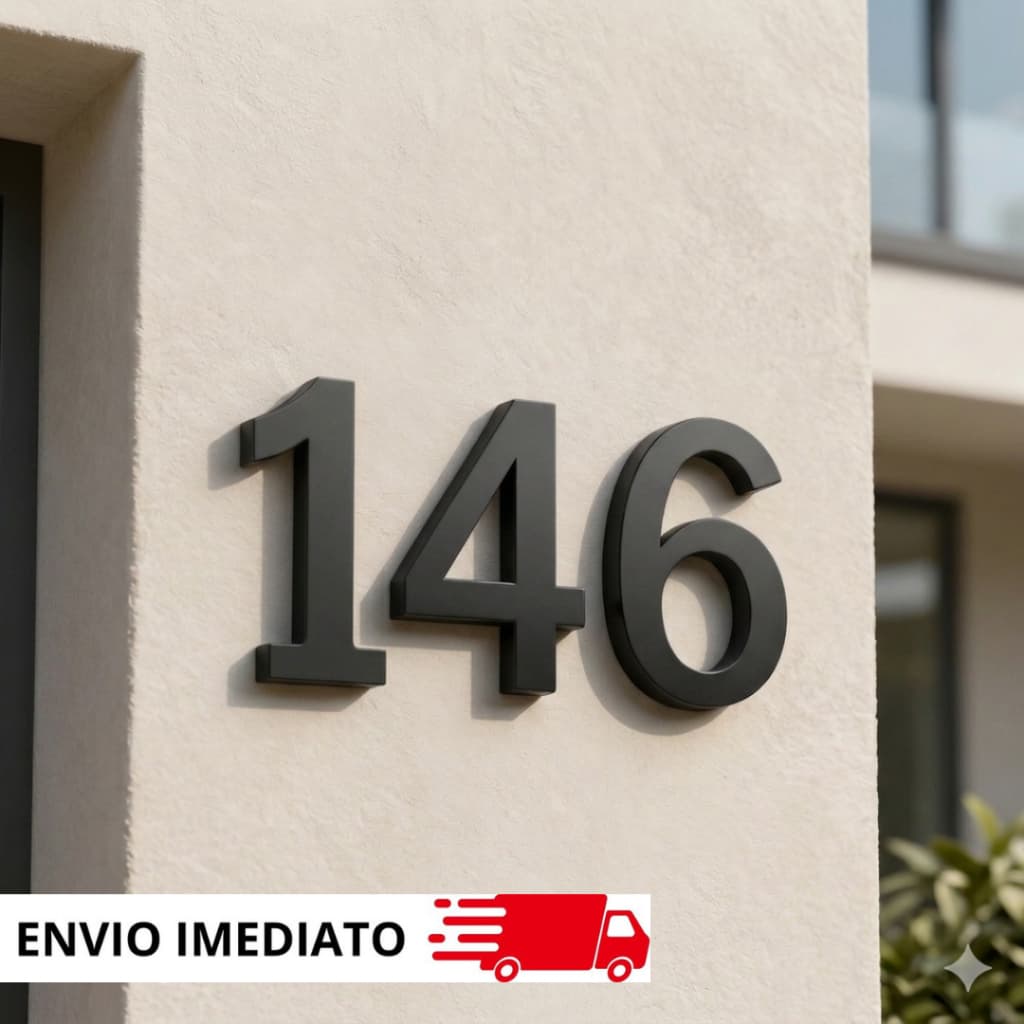 KIT Com 2 A 4 Númerais Residencial e Fachada de Alta Visibilidade -15CM Grande Resistente Com Brilho