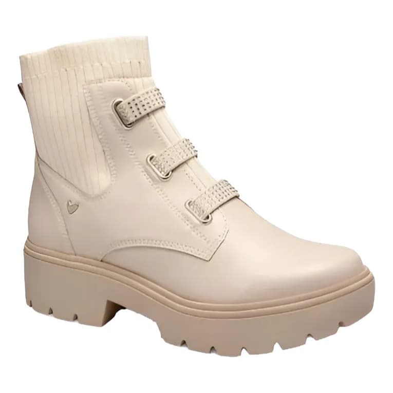 Bota Coturno MI611 Mississipi Sola Tratorada meia Confortável Feminina BRILHO fashion blogueira