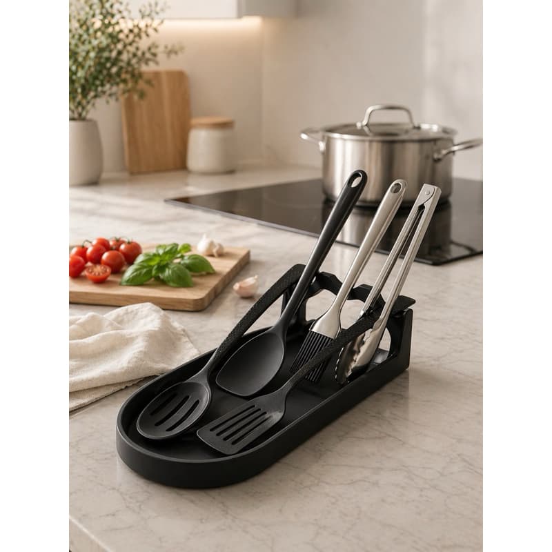 Suporte Organizador de Colheres e Utensílios – Porta Utensílios Moderno com Base Coletora COD-173