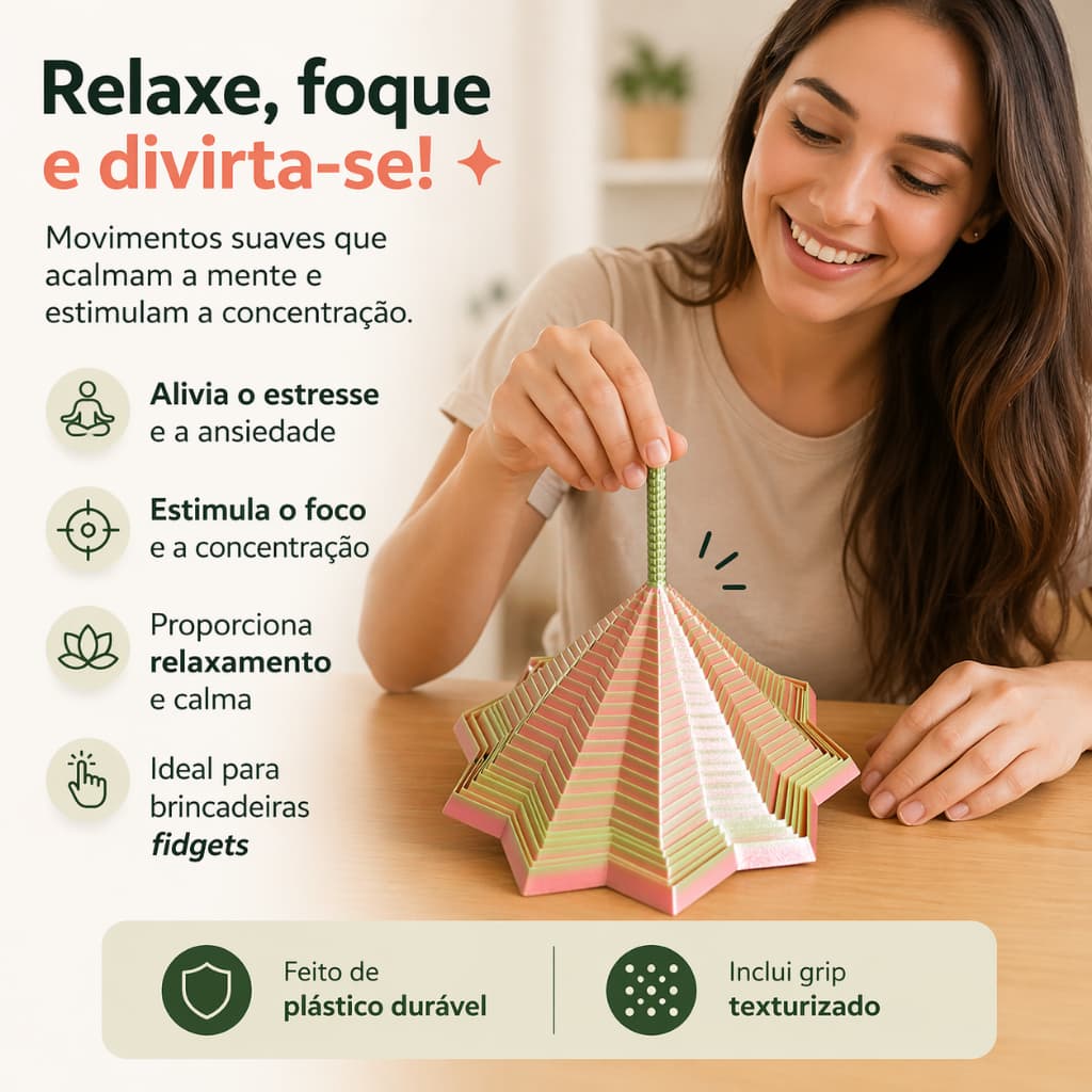 Estrela Sensorial Fidget Toy 3D Expansível Anti stress Relaxante Recurso Terapêutico Som Regulador | Autismo