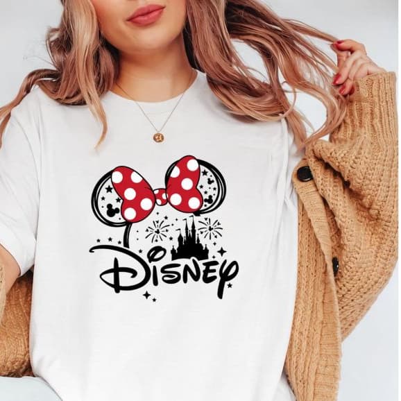 Camiseta Camisa Blusa Feminina 100%Algodão Estampa Disney personalizada Minnie estilosa