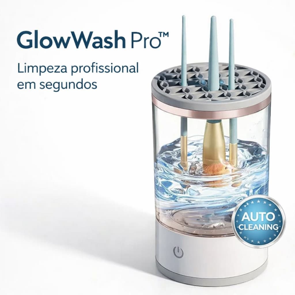Lavador De Pincéis De Maquiagem Automático Elétrico USB Bivolt Limpador De Pincel Com Secagem Rápida