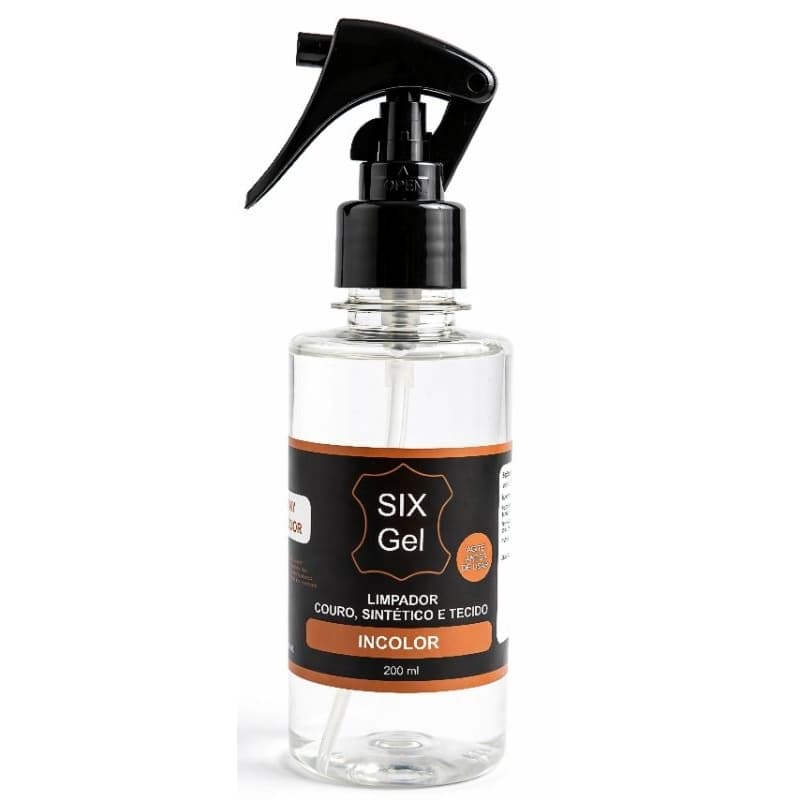 SIX Gel LIMPADOR DE COURO, SINTÉTICO E TECIDO 200 ml