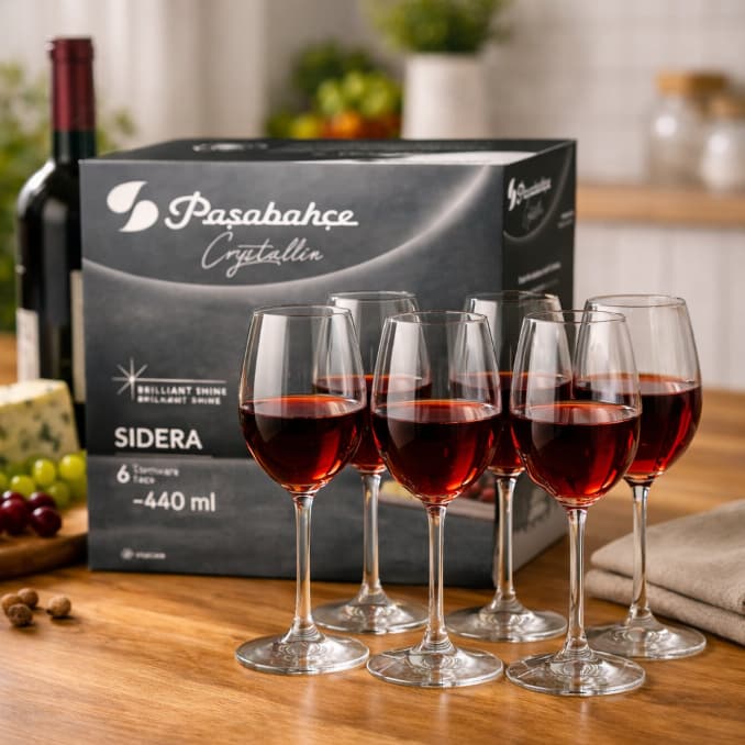 Jogo 6 Taças de Cristal 440ml/ Lindas taças para momentos em família