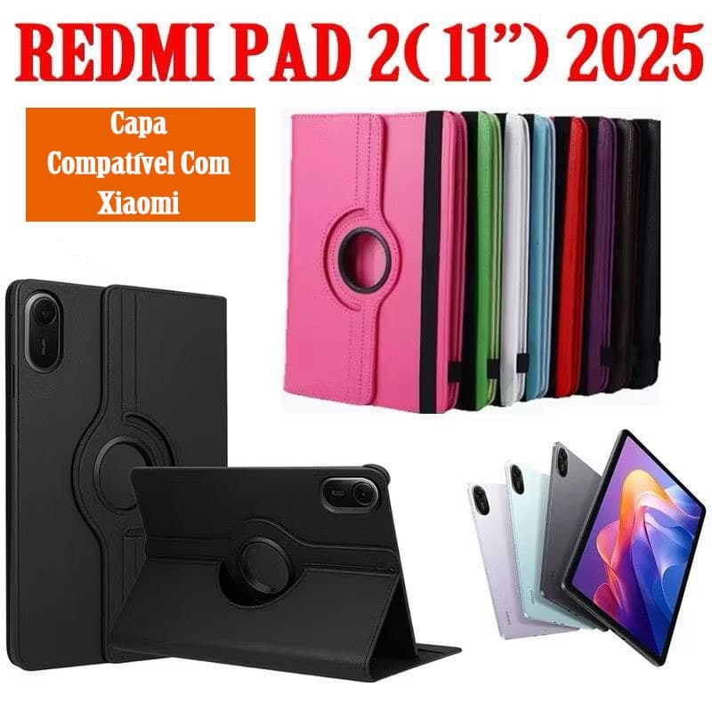 Capa Giratória 360° Para Tablet REDMI PAD 2 （11 polegadas ） 2025