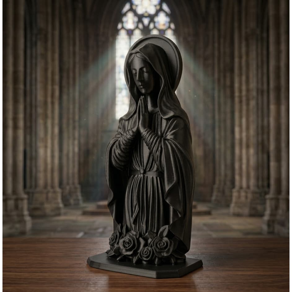 Imagem Nossa Senhora Com Rosas Impressão 3D