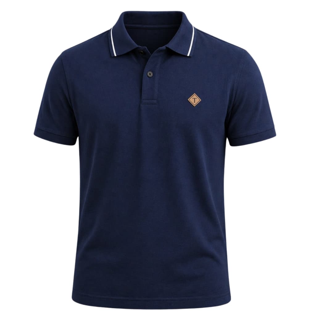 CAMISETA POLO MASCULINA BÁSICA ALGODÃO CASUAL ELEGANTE