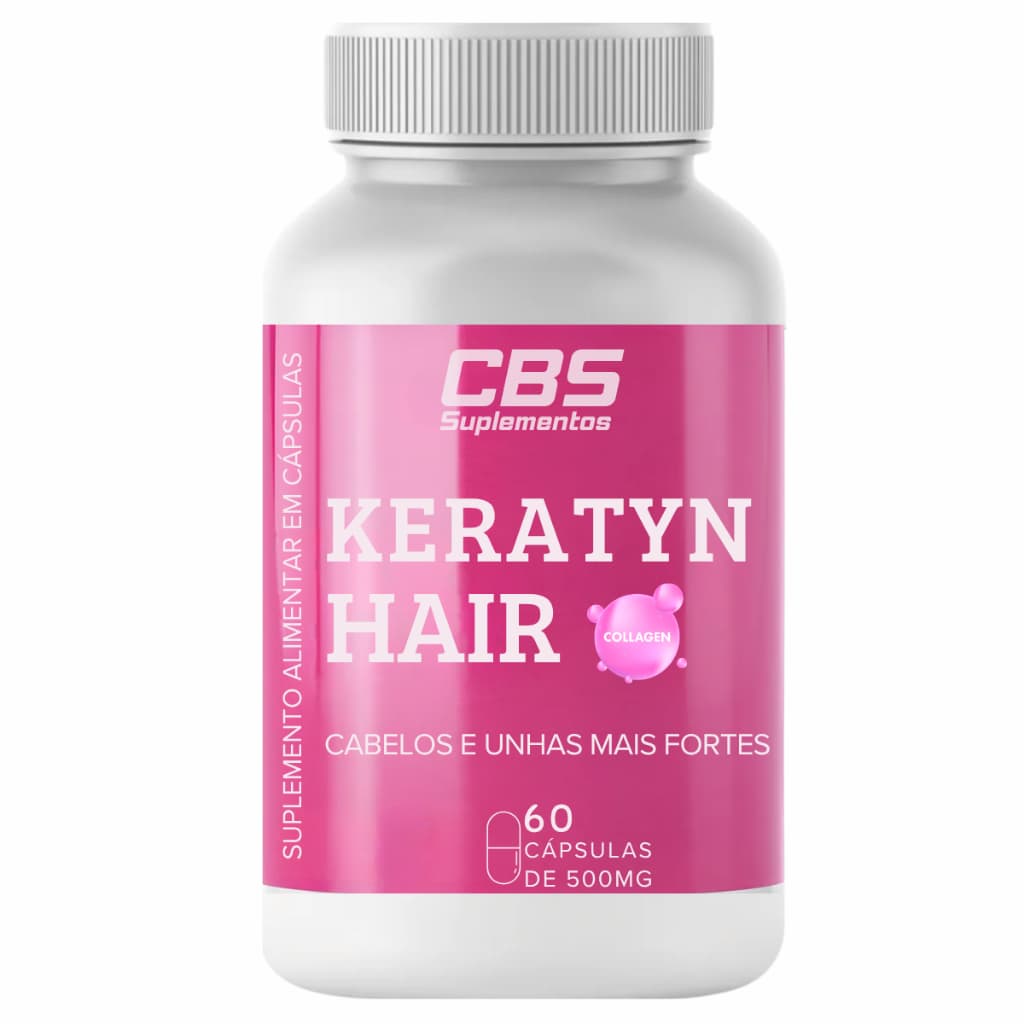 1x KERATYN HAIR - cabelo forte, crescimento capilar, queda de cabelo, unhas fortes, fortalecimento capilar 60 Cápsula