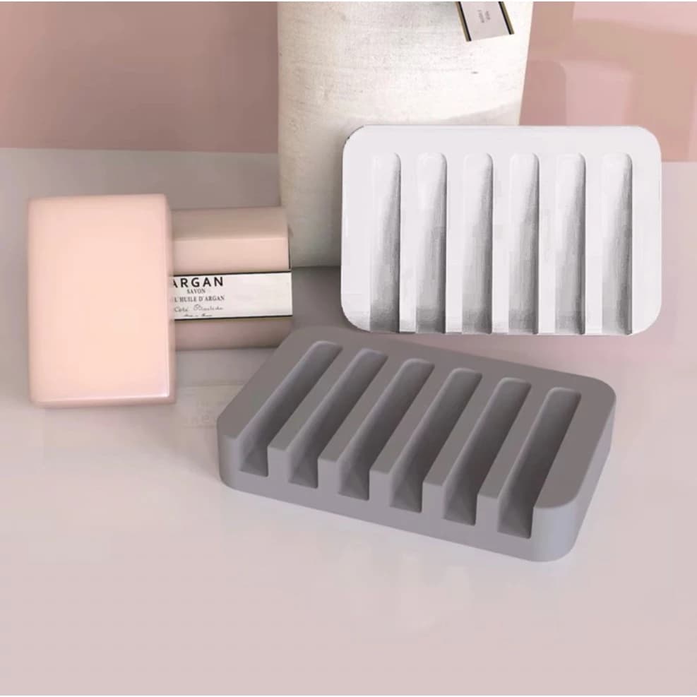 Saboneteira de Silicone com Dreno, Formato Pente Antiderretente para Banheiro e Chuveiro
