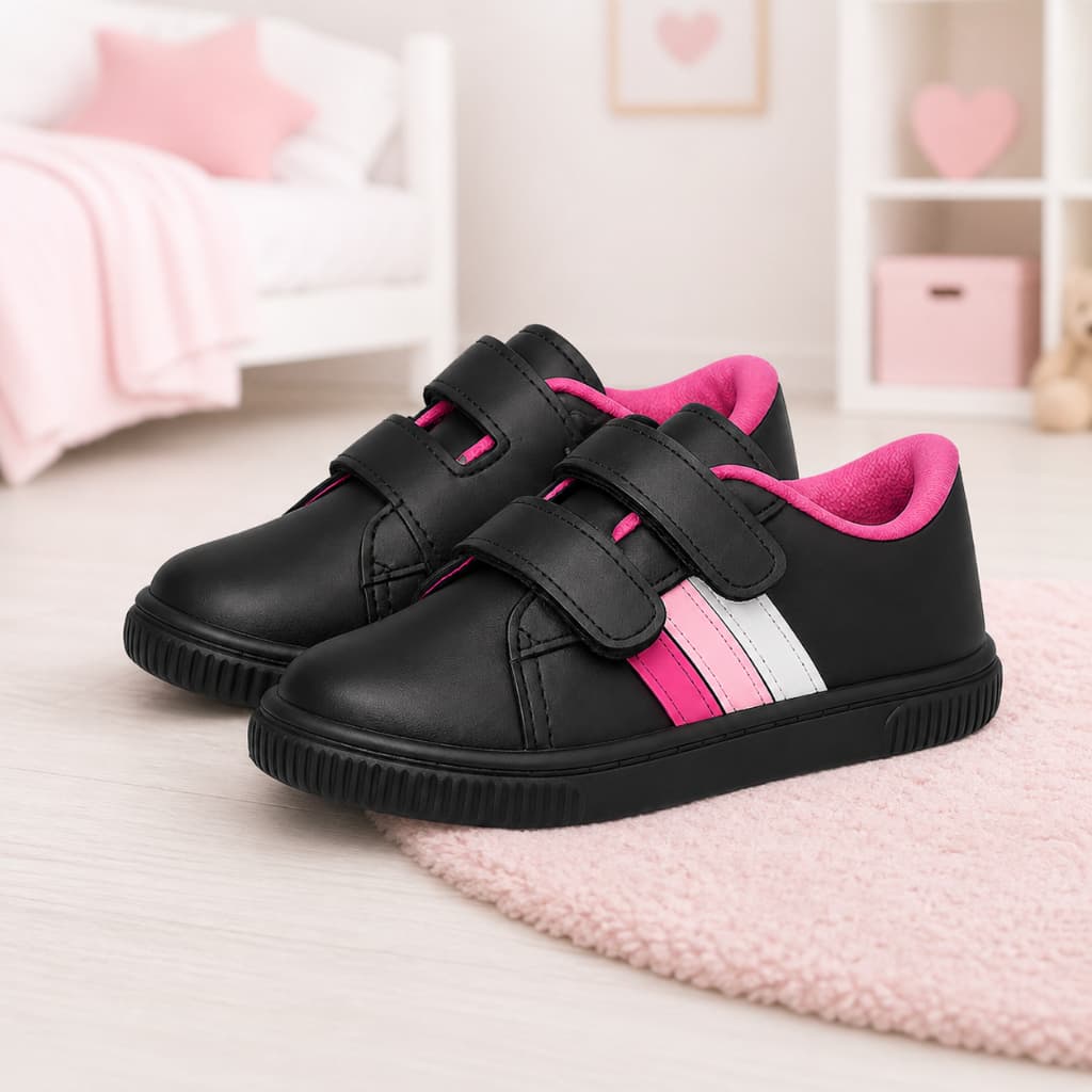 Tenis Infantil Menina Anatomico Antiderrapante Conforto Leve Escolar Casual Calce Facil