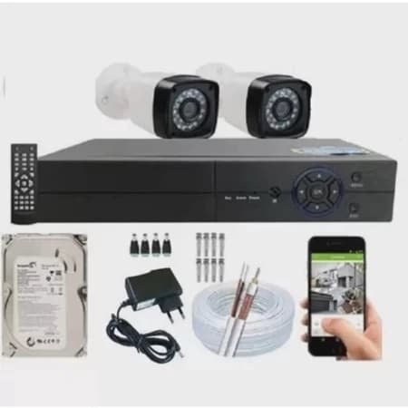 Kit Cftv 2 Câmeras Segurança em HD + Dvr Multi Hd 4 Canais - Pro