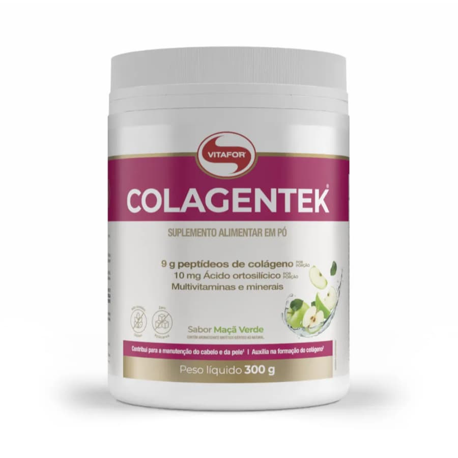 COLAGENTEK Sabor Maçã Verde 300g - Vitafor