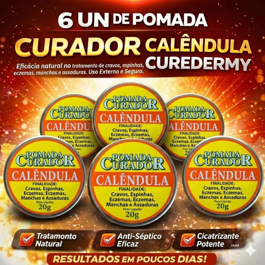 6 UN Pomada Curador Calêndula - 20g