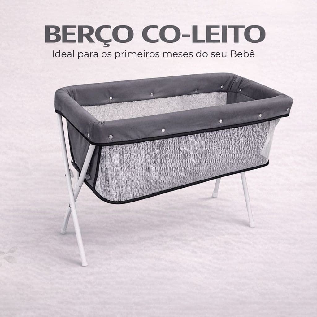 Berço Portátil Co-Leito Bebê Com Mosquiteiro Até 9kg Scorpion
