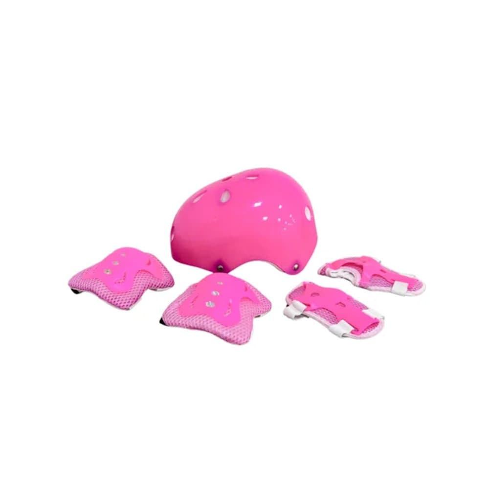 Kit Proteção Infantil Completo 7 Peças com Capacete Joelheiras Cotoveleiras Skate Patins Bicicletas
