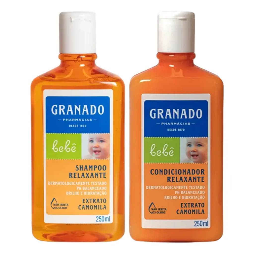 Kit Shampoo E Condicionador Granado Bebê Extrato Camomila 250ml