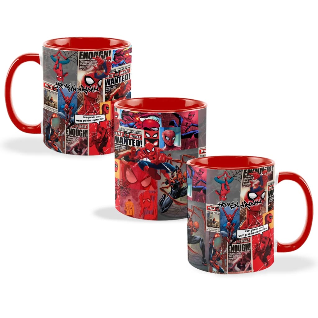 Caneca Colorida Homem Aranha Spider Man HQ Personalizada Xícara para café