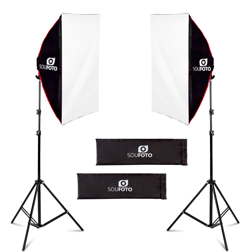 Kit Softbox Uno Profissional Com Tripé Difusor E Case Iluminação Para Estúdio Foto E Vídeo