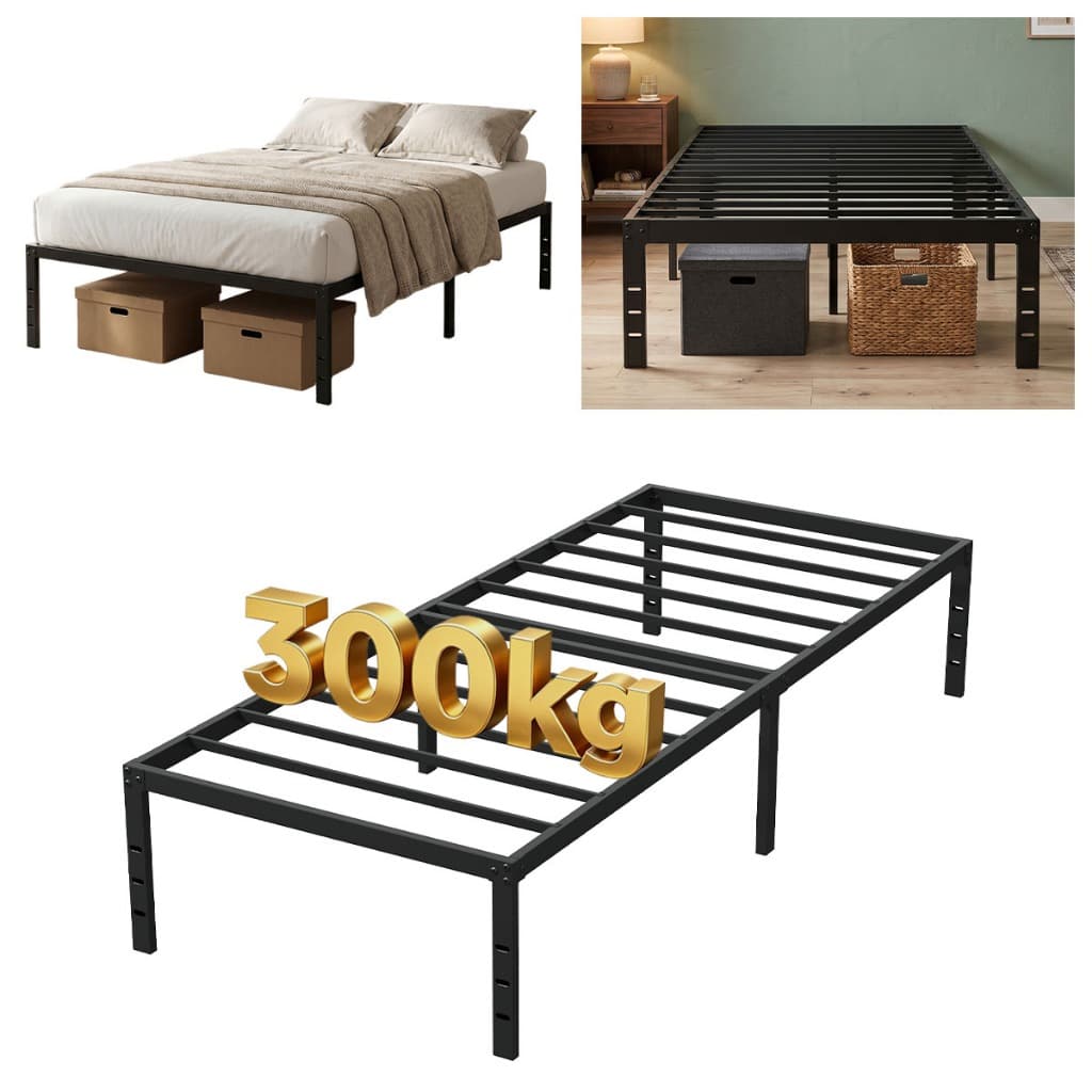🔥188x78x35cm🔥 Cama de Ferro Estrutura de Cama Metal Reforçada Solteiro 300kg Sem Box Fácil Montagem