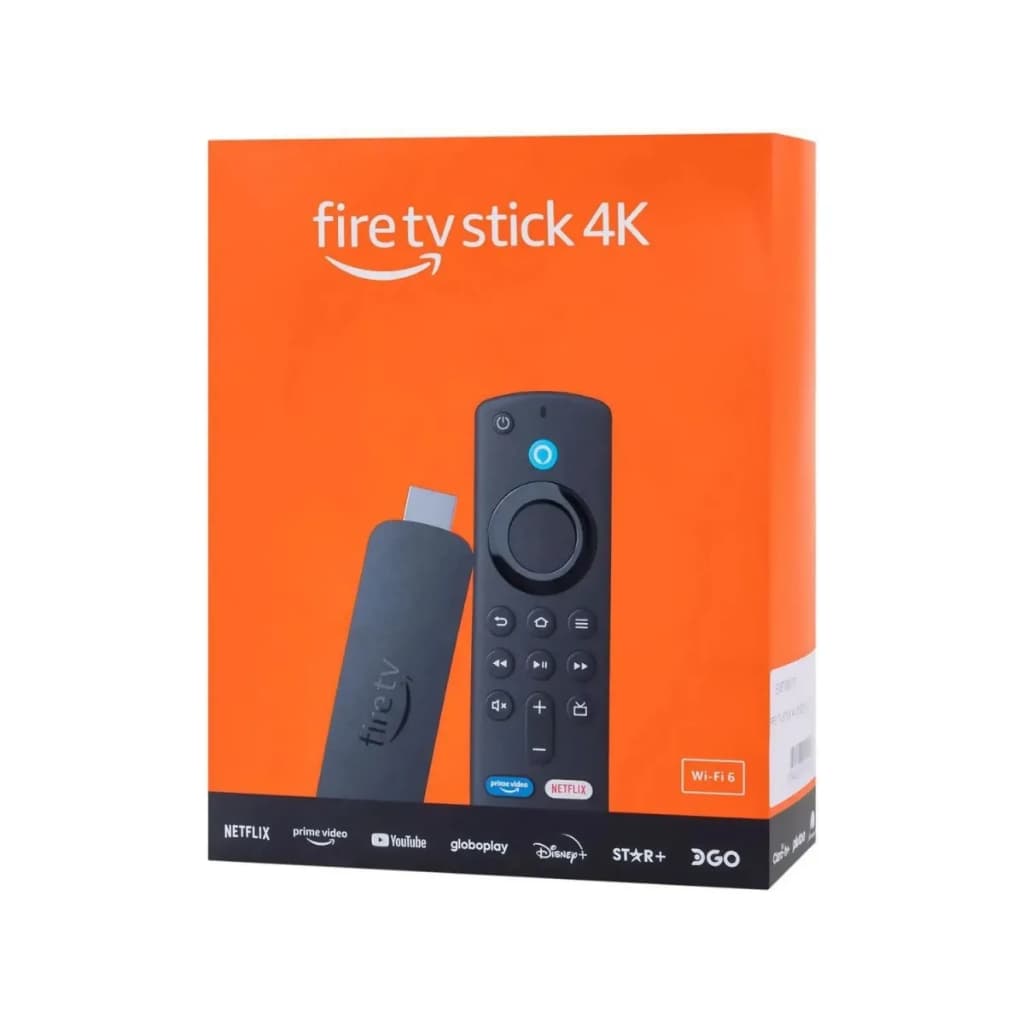 Amazon Fire TV Stick 4K + Dolby Vision/Atmos, suporte a wi-fi 6 Alexa Com comandos de TV 2GB RAM