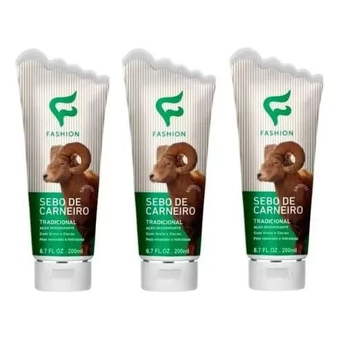 Kit 3 Sebo De Carneiro Tradicional 200g - Fashion Cosméticos
