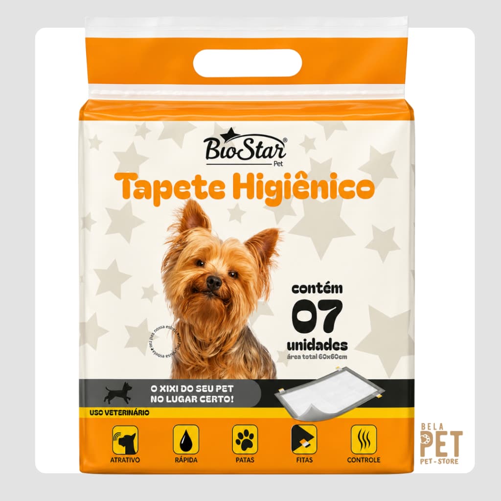 Tapete Higiênico BioStar para Cães – 7 Unidades (60x60cm)
