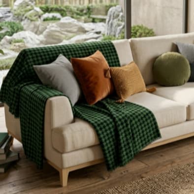 Manta Forrada Estampada Sofá Conforto e Decoração 240x180cm Manta Decorativa Para Sala e Quarto