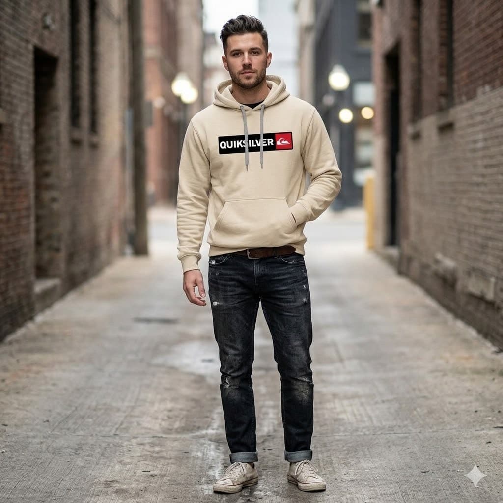 Moletom Quiksilver Masculino Com Capuz Canguru Blusa de Frio Surf Premium Flanelado Casual Envio Rápido Promoção