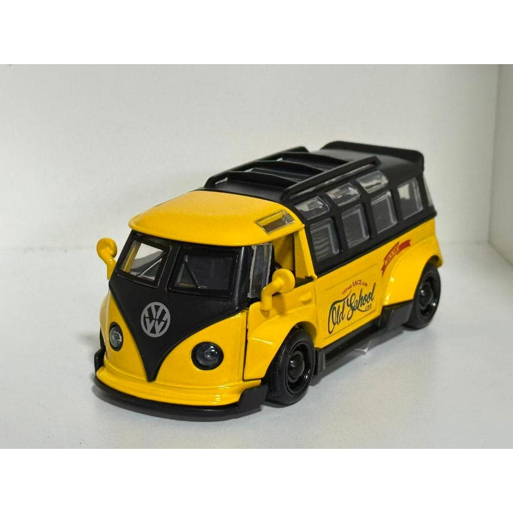 Miniatura Kombi VW T1 Estilizada Pick-up Carrinho Coleções Metal E Plástico Fricção Abre Portas
