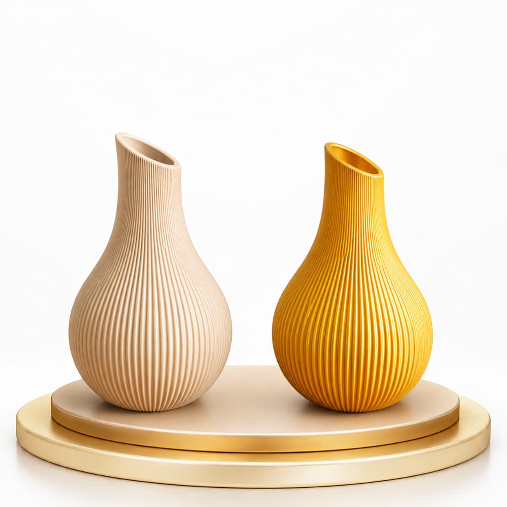 Vaso Decorativo Moderno Shape Orgânico 3D Texturizado Luxo
