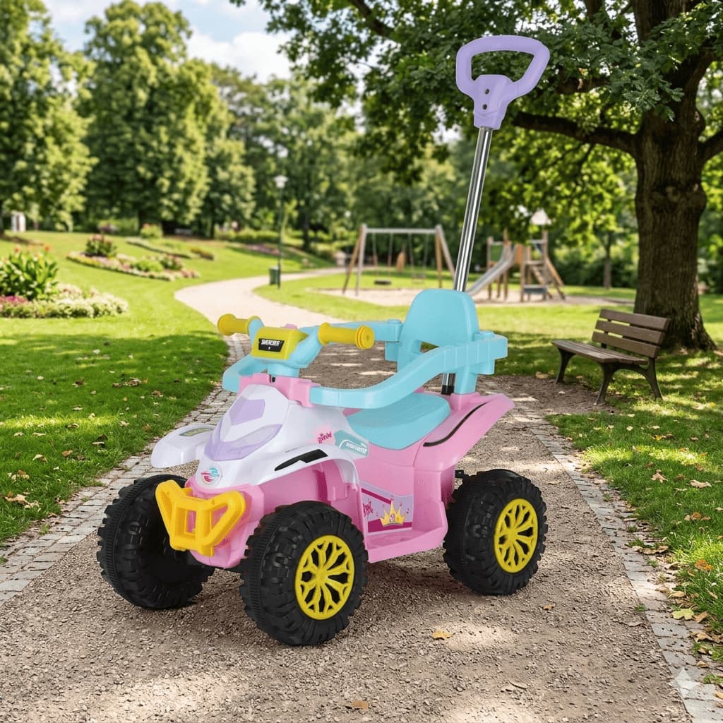 Carrinho Quadriciclo infantil Unitoys Spider Power Princesa até 30Kg com Luzes e Som