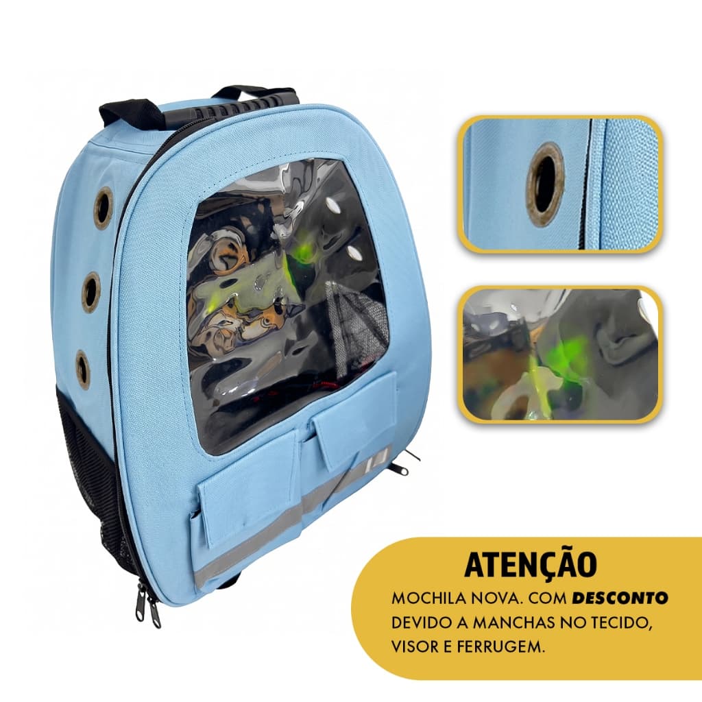 Promoção Mochila Pet Cachorros até 5kg Atenção Produto com Marcas Armazenamento