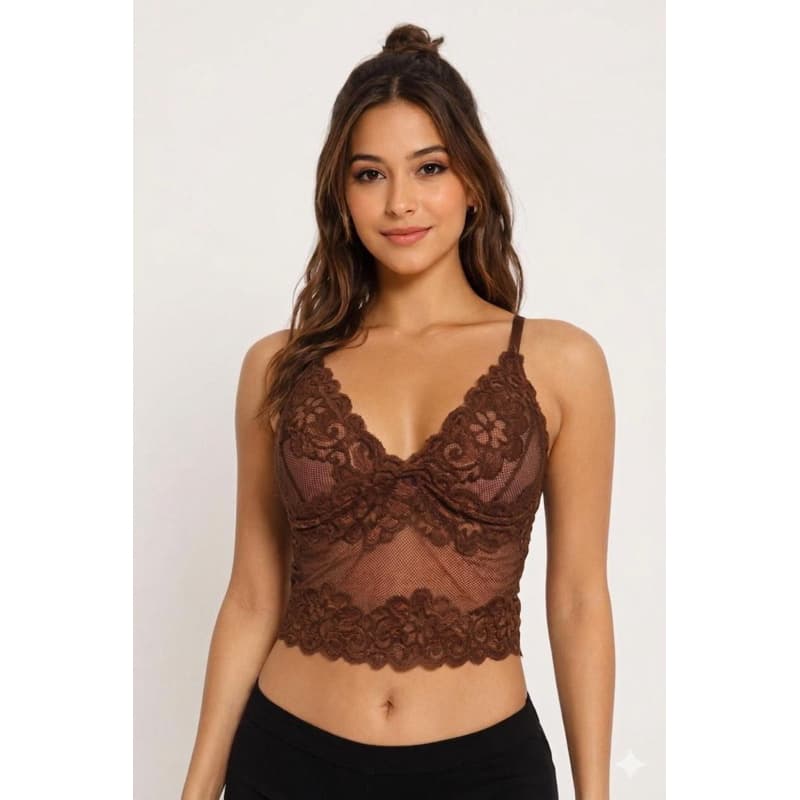 Top Cropped Renda Feminino Sensual Bojo Alcinha Blogueira