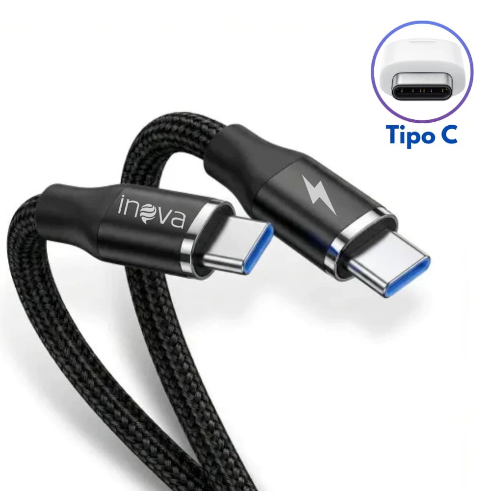Cabo Tipo C- Tipo C Dois Lados Turbo 65w Resistente Inova Carga Rápida Antiquebra Usb-c
