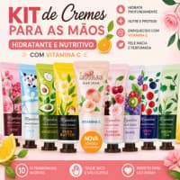 Kit Creme para as Mãos Hidratante Nutritivo com Vitamina C | Diversas Fragrâncias